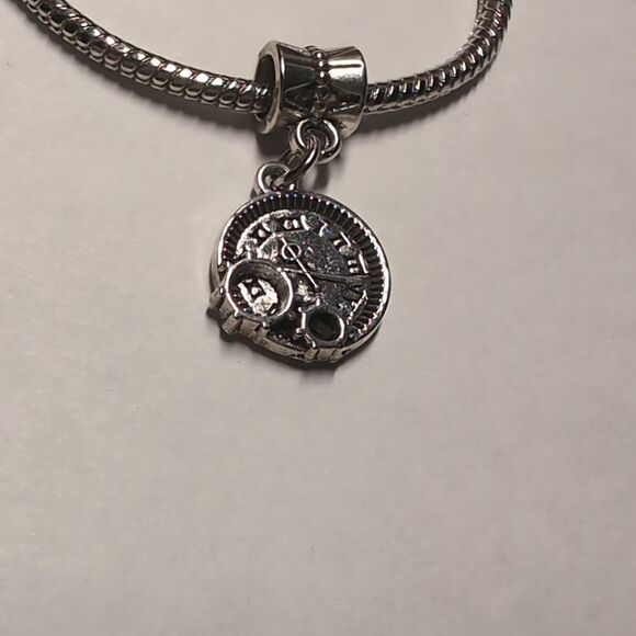 Silver‎ Pocket Watch Charm for Pandora Style Bracelet - Picture 2 of 3